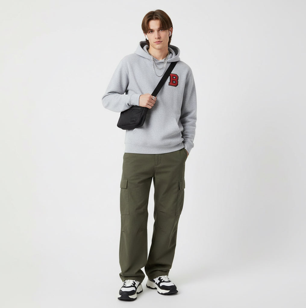 B Relaxed Hoodie — Cozy Casual Pullover
