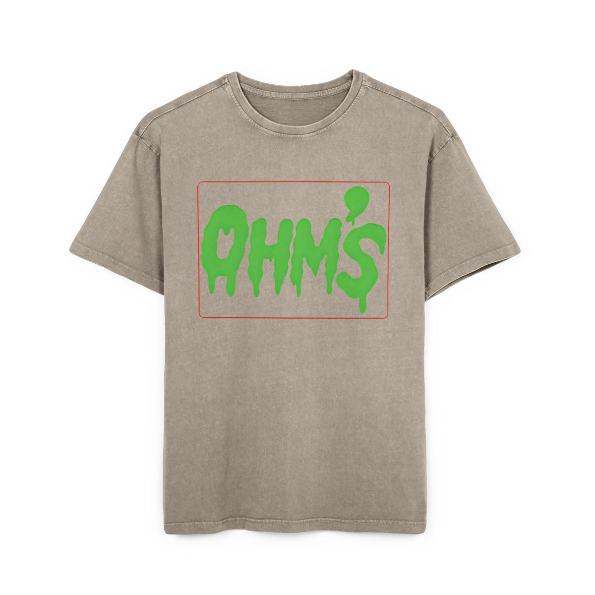 T-Shirt Olm’s Mann Acid Washed Heavy Oversize Tee for Men