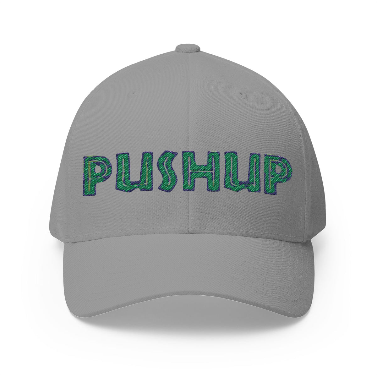 Motivational Embroidered Cap - 'PUSHUP' Structured Hat