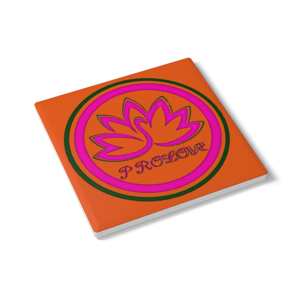 Vibrant Lotus Design Ceramic Coaster – PROLOVE Theme for Home Decor