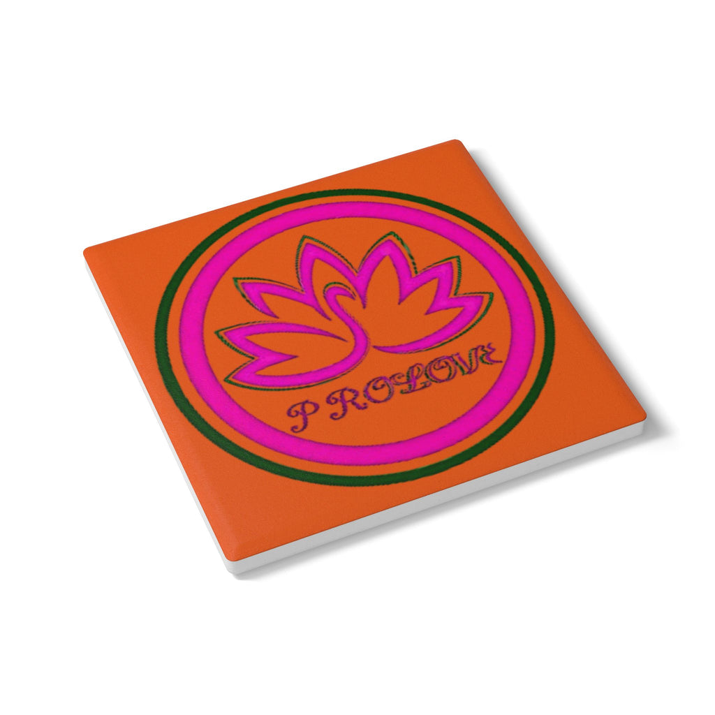 Vibrant Lotus Design Ceramic Coaster – PROLOVE Theme for Home Decor