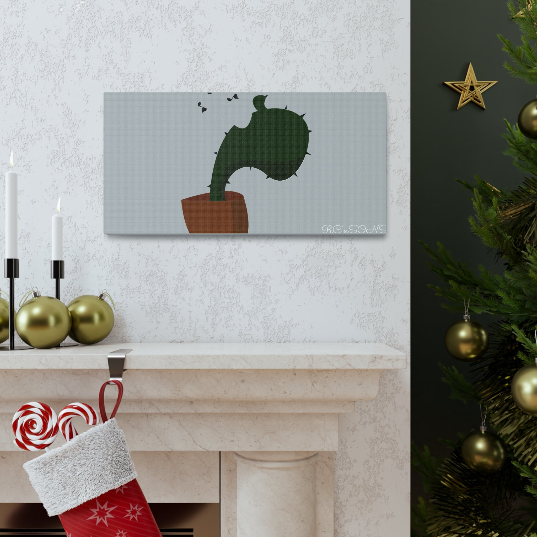 Cactus Design Wall Decor Printify