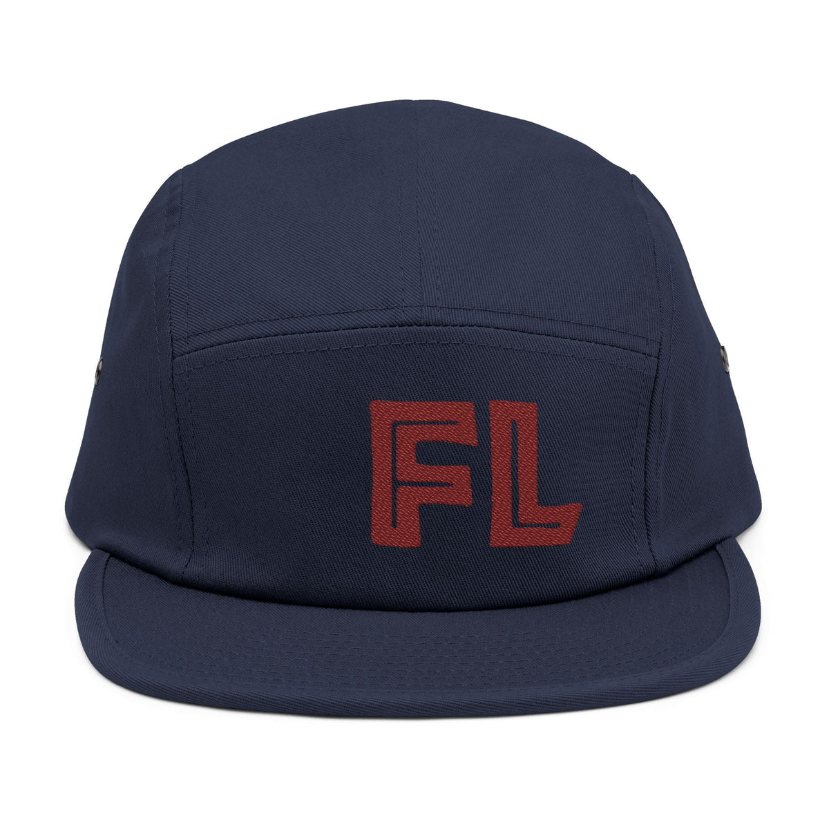 Stylish 5 Panel Cap with FL Embroidery, Casual Hat for Outdoor Adventures, Trendy Gift for Fashion Lovers, Summer Accessory, Unisex Headwear