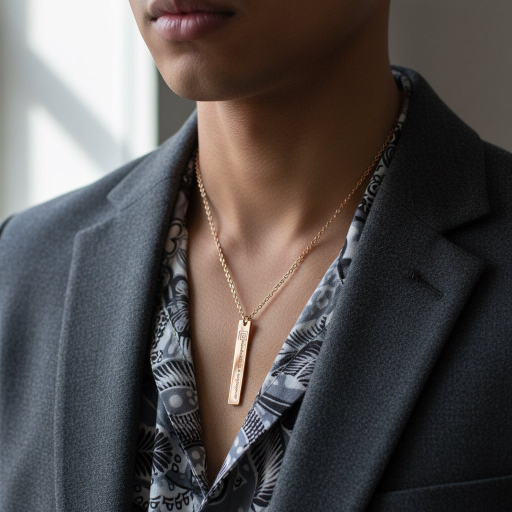 Necklace - Kindness is a Super Power - Engraving Printify