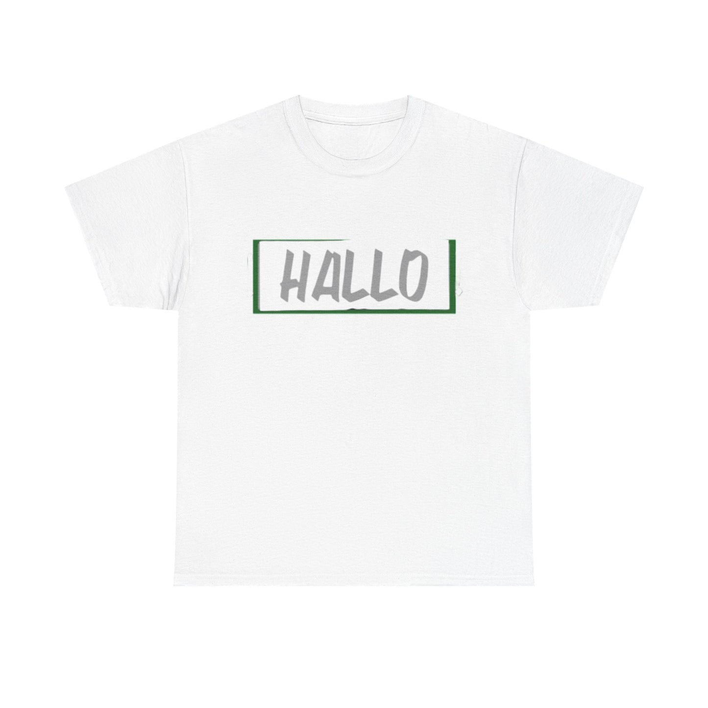 Funny "HALLO" Unisex Heavy Cotton Tee for Casual Wear