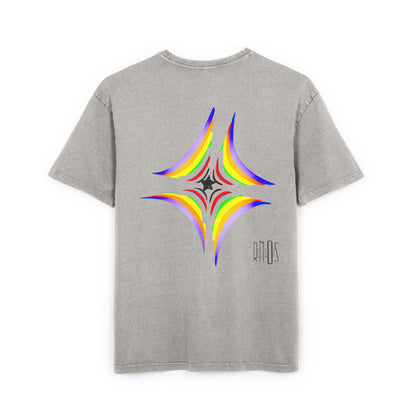 Acid Washed Heavy Oversize Tee-Inner core design