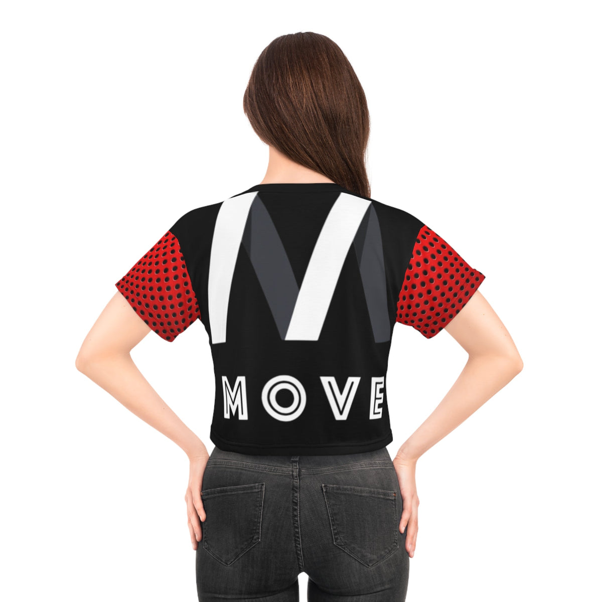 Move Crop Tee - Stylish Casual Top, Workout Shirt, Gift for Fitness Enthusiasts, Summer Fashion, Trendy Activewear Printify