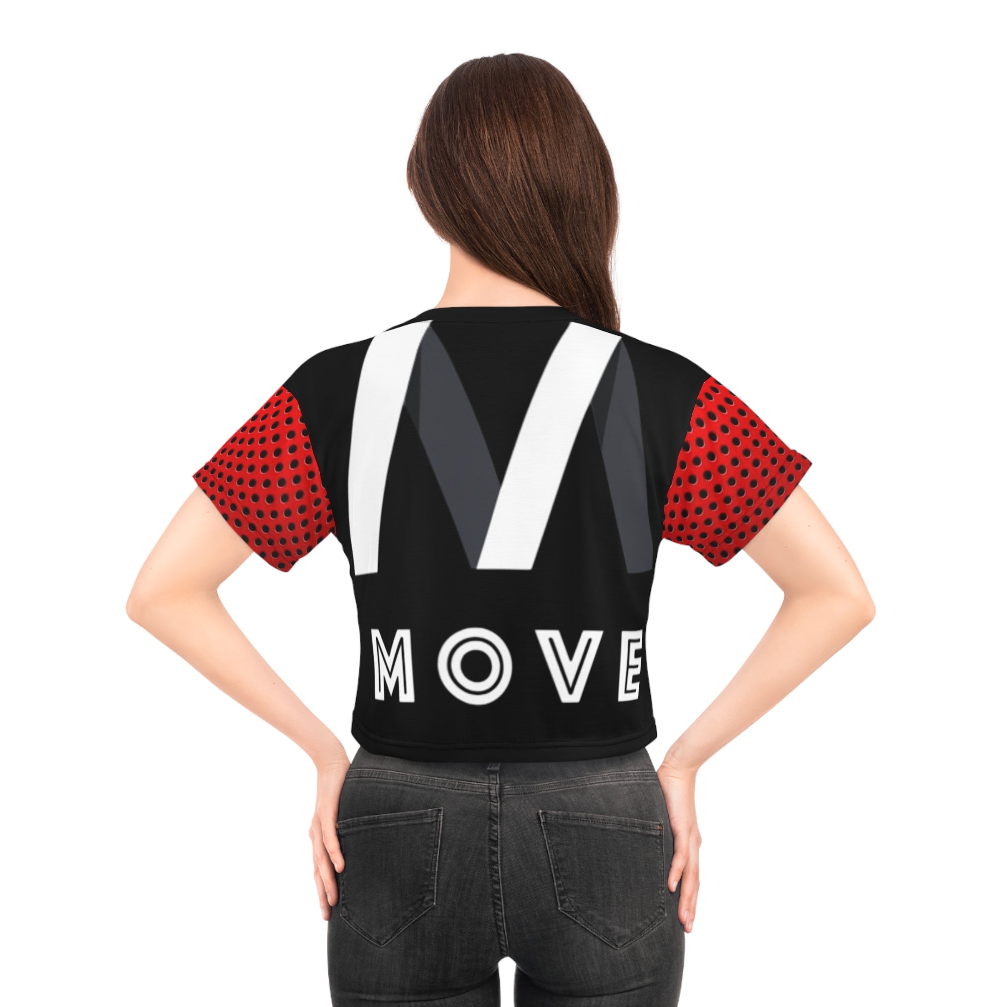 Move Crop Tee - Stylish Casual Top, Workout Shirt, Gift for Fitness Enthusiasts, Summer Fashion, Trendy Activewear Printify