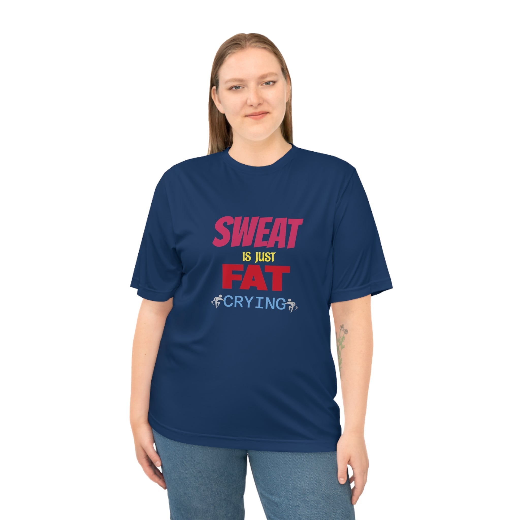Motivational Fitness T-Shirt – Unisex Sweat is Just Fat Crying, Gym Apparel, Workout Shirt, Activewear, Gift for Fitness Enthusiasts Printify