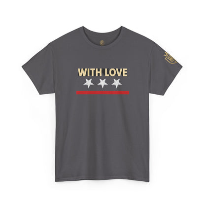 Stylish Unisex Heavy Cotton Tee - 'With Love' Statement Shirt, Casual Wear, Gift for Her, Gift for Him, Everyday Comfort Printify