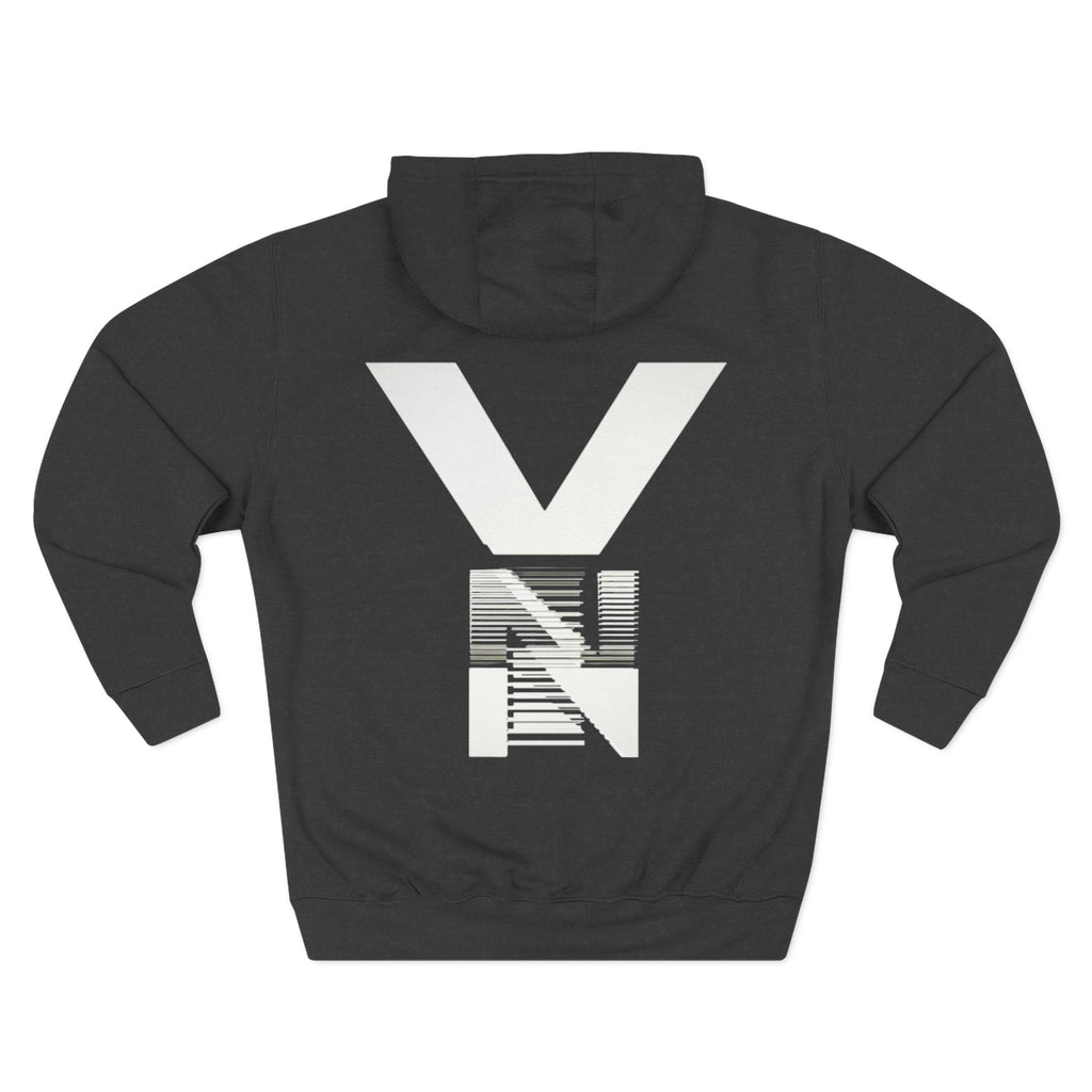 Stylish Three-Panel Fleece Hoodie Printify