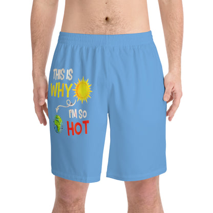 Men's Elastic Beach Shorts (AOP)