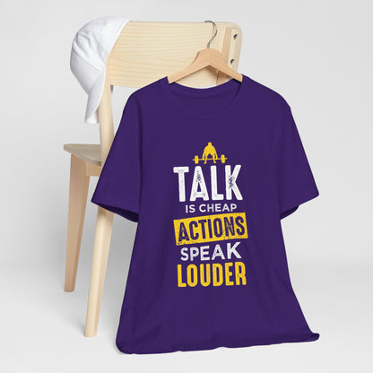 Parler, c’est des actions bon marché, parler plus fort, tee-shirt unisexe 