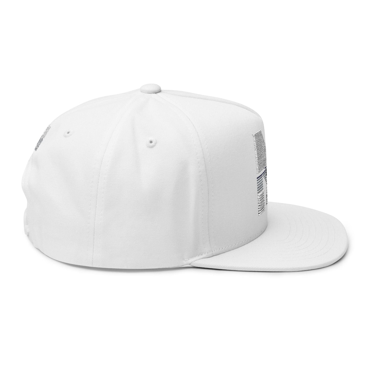 Stylish Embroidered Flat Bill Cap, Trend Snapback Printify