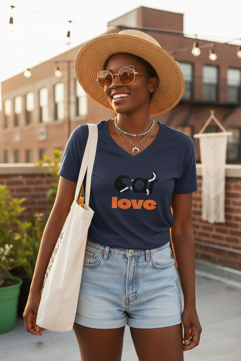 Car Love Unisex V-Neck Tee, Vintage Car T-Shirt for Car Enthusiasts, Gift for Father's Day, Classic Auto Apparel, Car Show Merch, [...] Printify