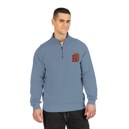 Quarter-Zip Sweatshirt — Retro 'RB' Varsity Logo Pullover Printify