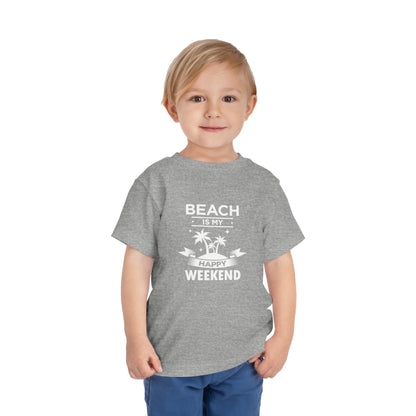 Beach Is My Happy Weekend Toddler Tee