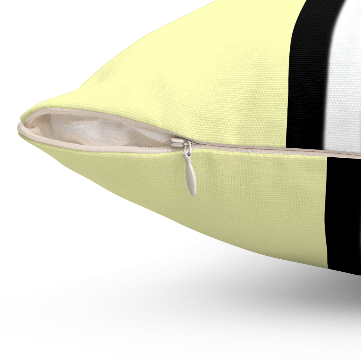 Square Pillow - Modern Striped Yellow for Cozy Living Spaces