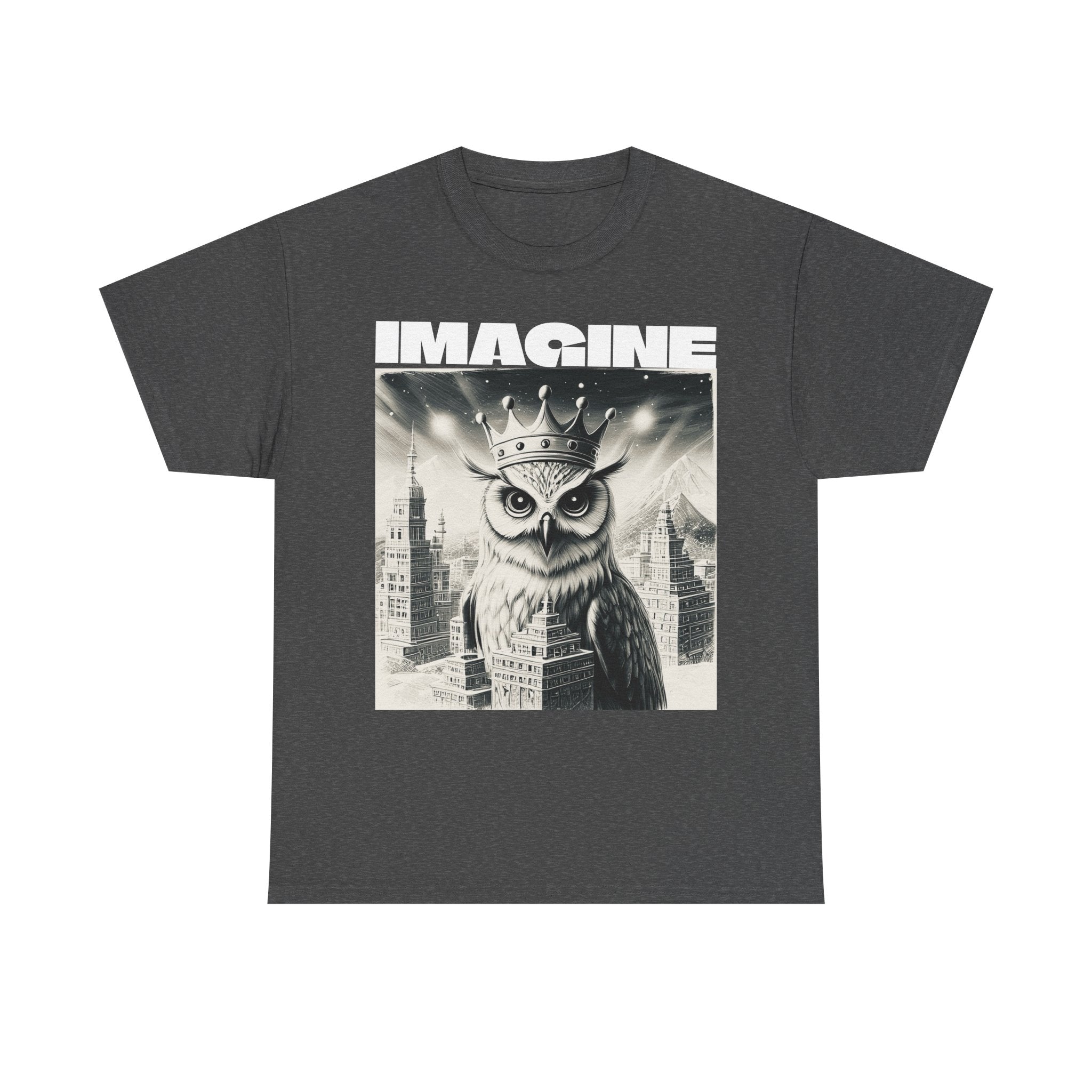 Imagine Owl Graphic Unisex Heavy Cotton Tee