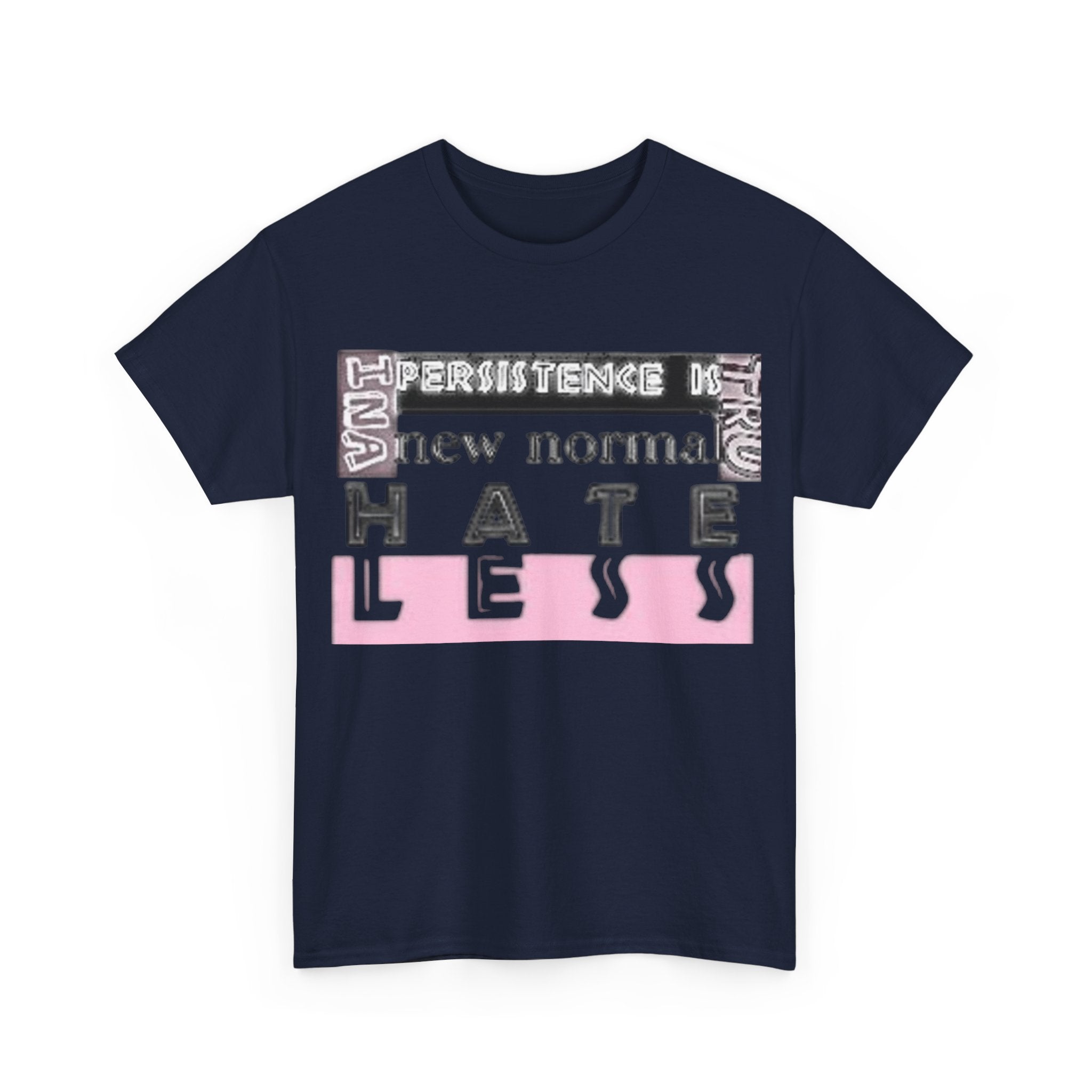 Unisex Heavy Cotton Tee - "HATE LESS" Graphic T-Shirt for Positive Change