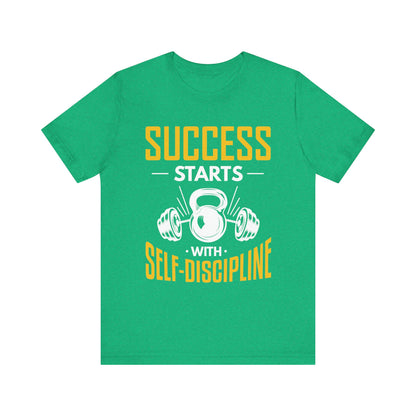 Le succès commence par le tee-shirt unisexe d’autodiscipline 