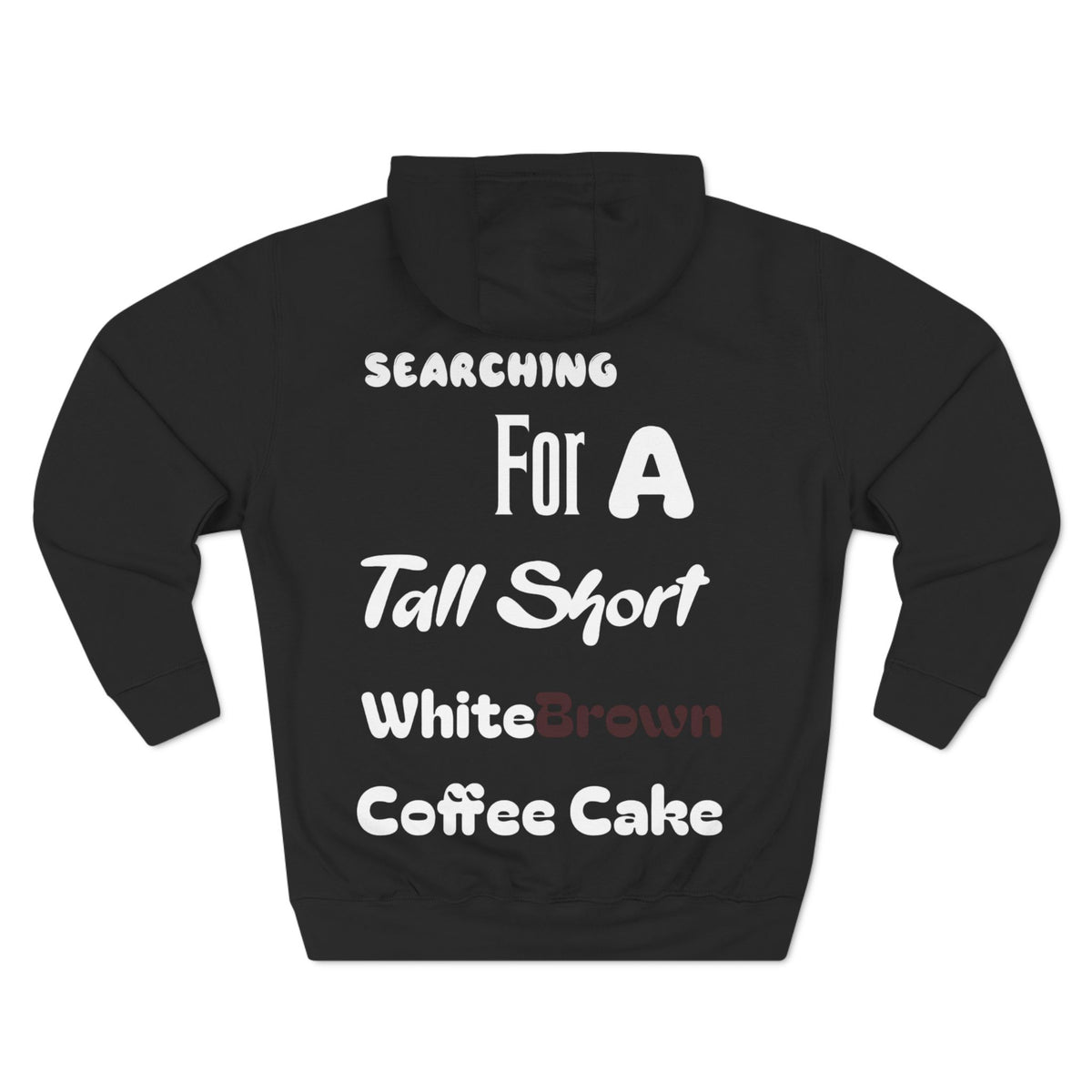 White Brown Coffee Cake Fleece Hoodie
