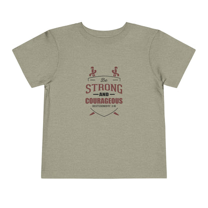 Soyez fort et courageux Tee-shirt pour tout-petits 