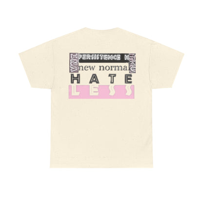 Unisex Heavy Cotton Tee - "HATE LESS" Graphic T-Shirt for Positive Change