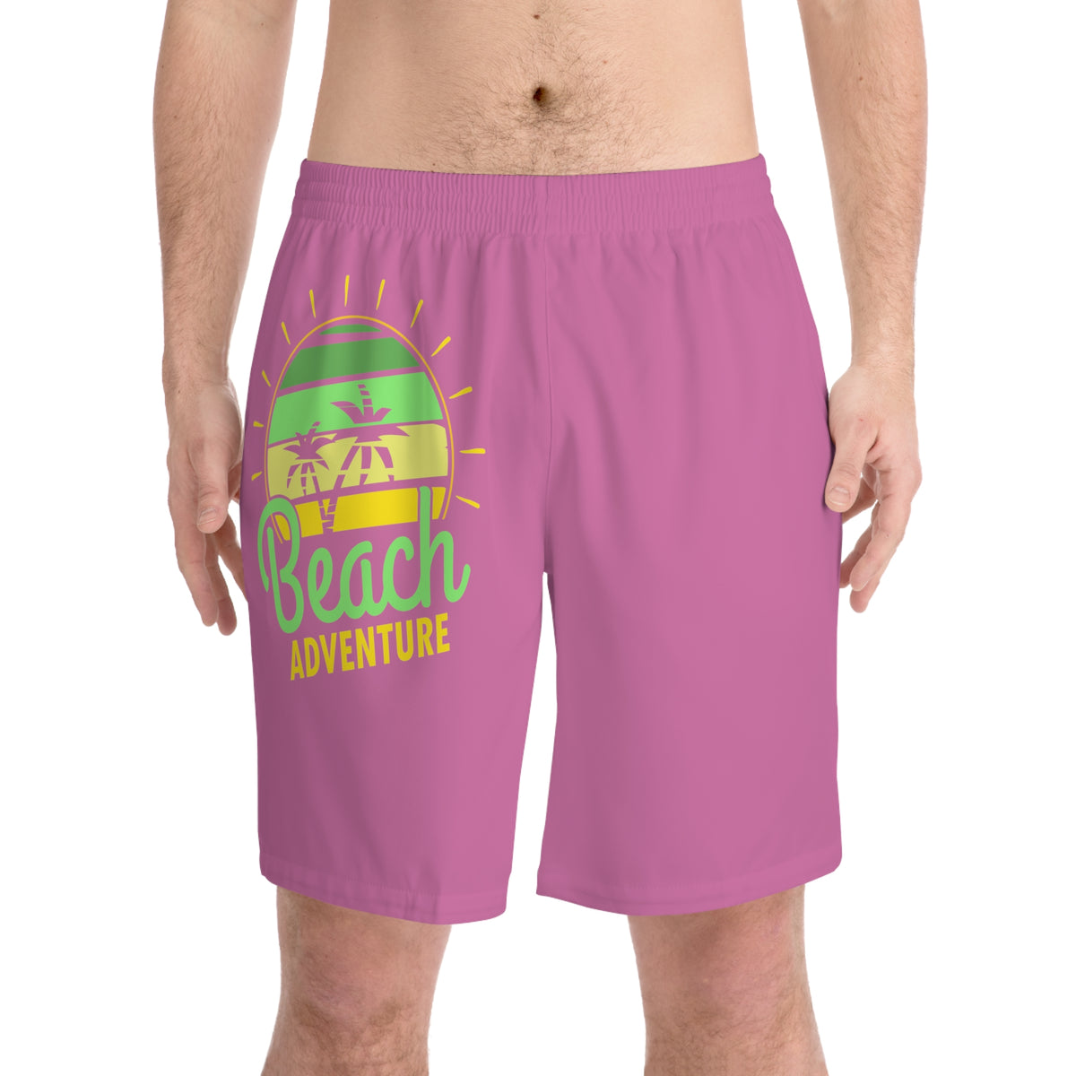Men's Elastic Beach Shorts (AOP)