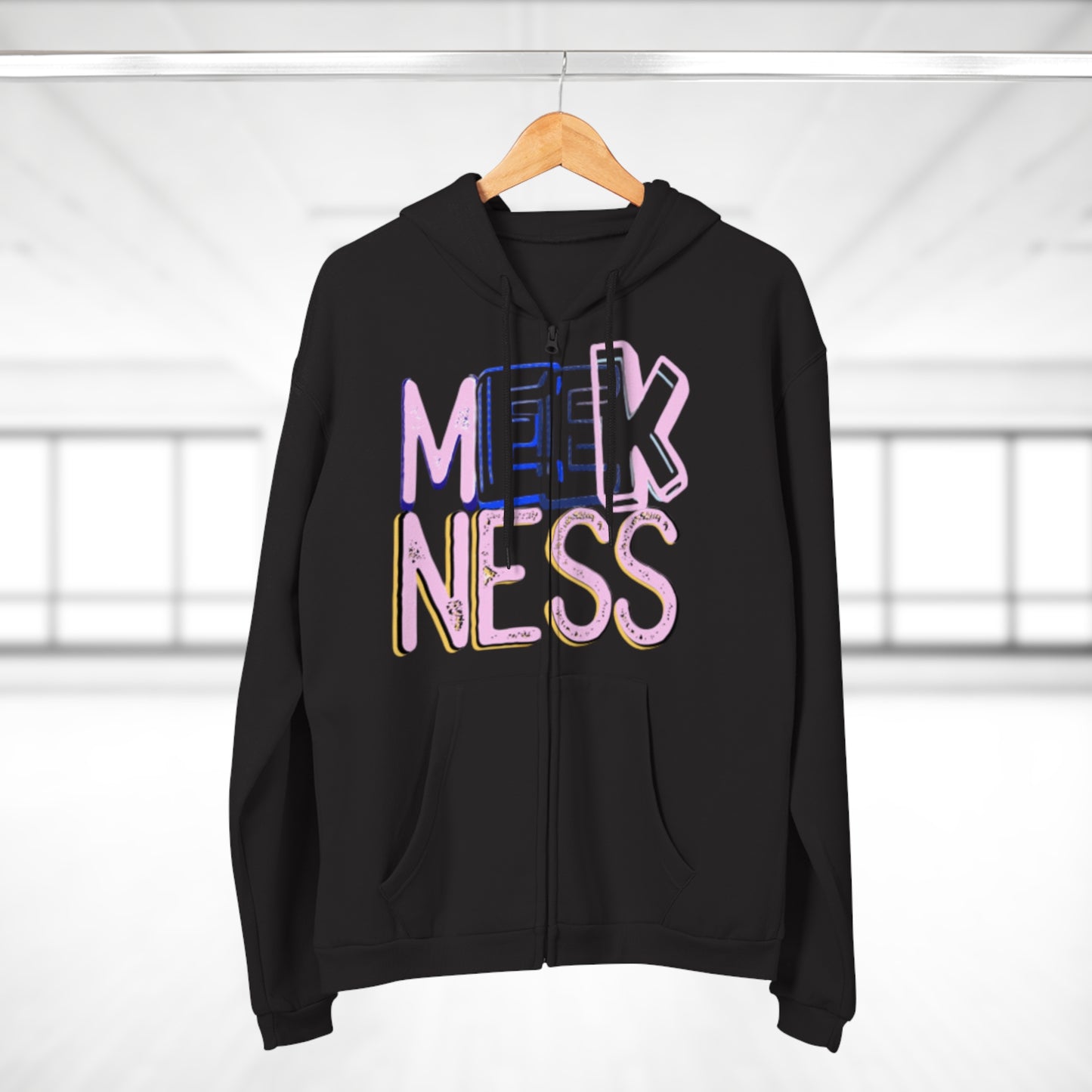 Meekness Unisex Hooded Zip Sweatshirt - Stylish Graphic Zip Hoodie for Everyday Comfort