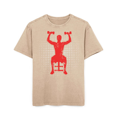 Oversize Tee - Off To Gym Acid Washed Men's T-Shirt