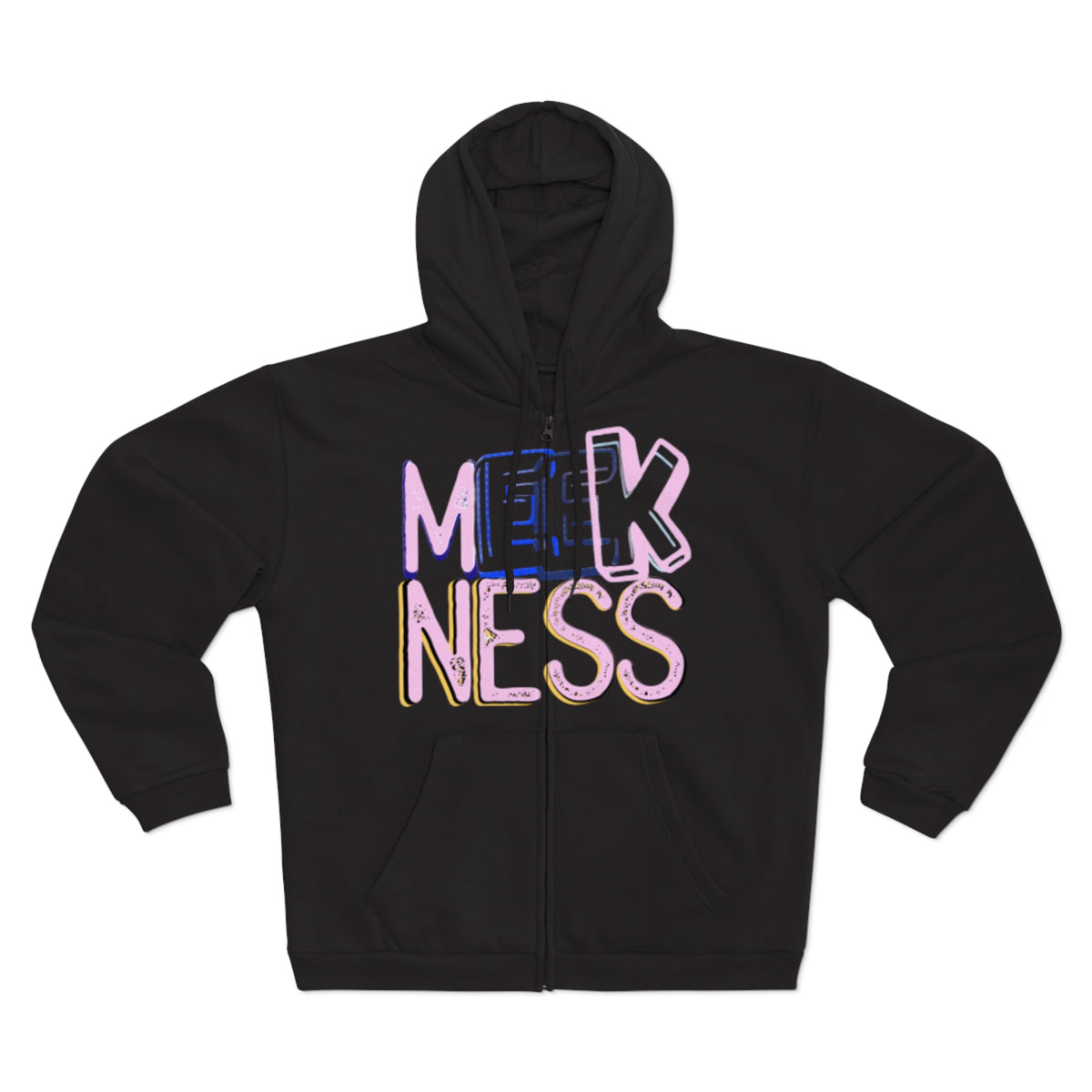 Meekness Unisex Hooded Zip Sweatshirt - Stylish Graphic Zip Hoodie for Everyday Comfort