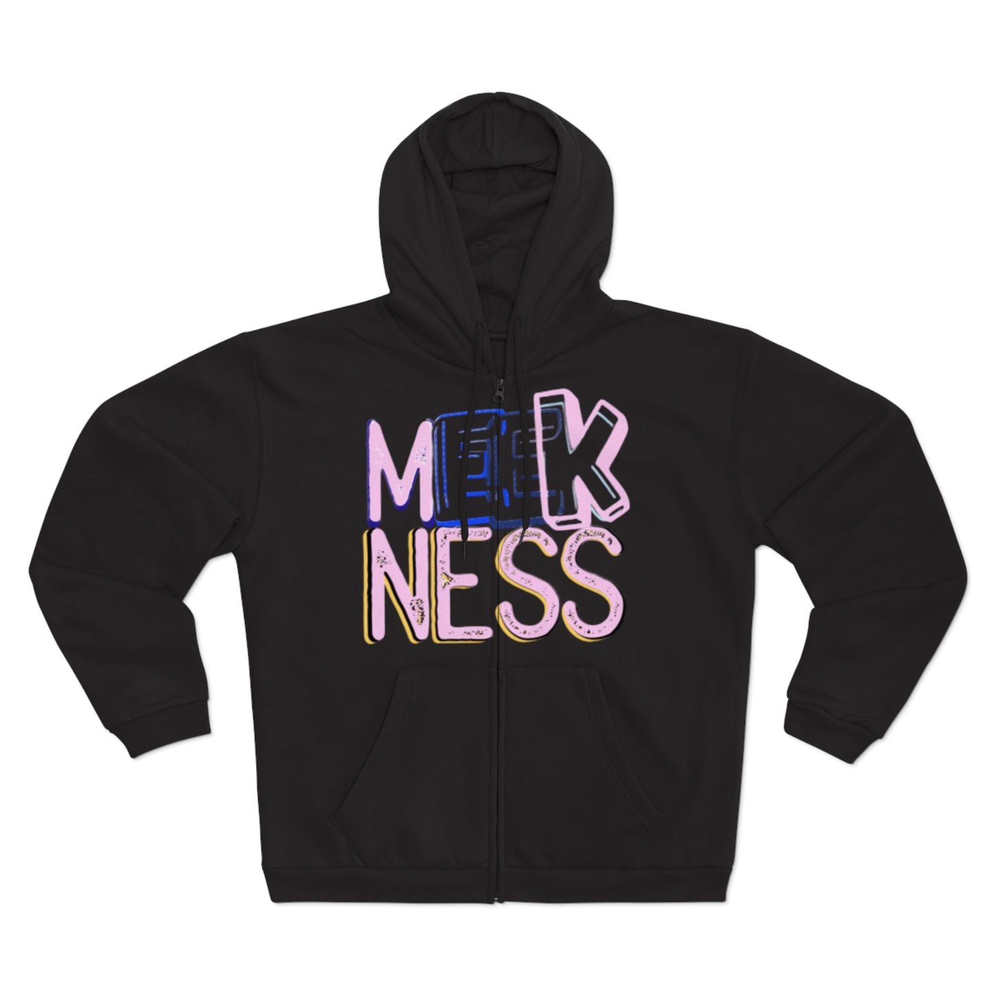 Meekness Unisex Hooded Zip Sweatshirt - Stylish Graphic Zip Hoodie for Everyday Comfort