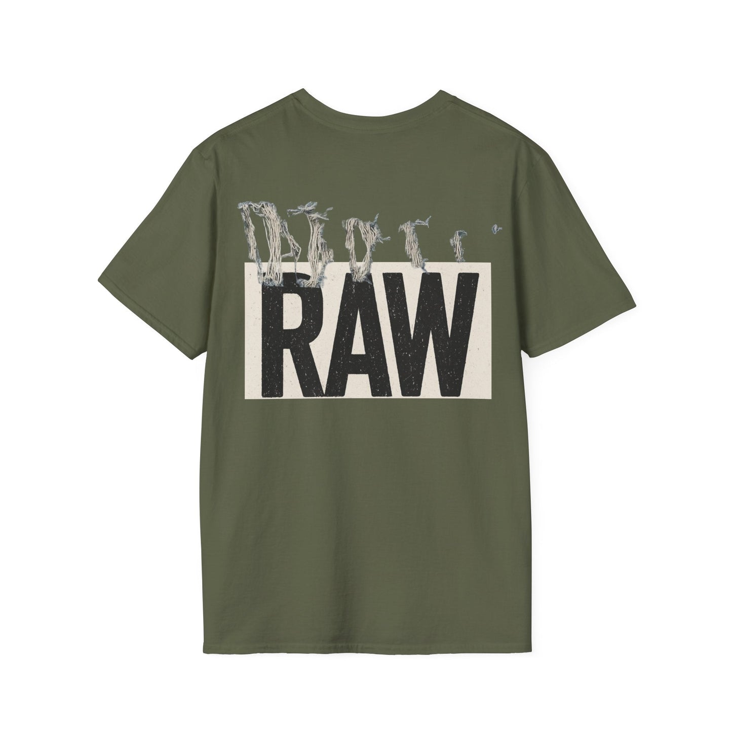 RAW Unisex Softstyle T-Shirt - Casual Graphic Tee for Everyday Wear, Perfect for Gift Giving, Streetwear, Summer Outfits Printify