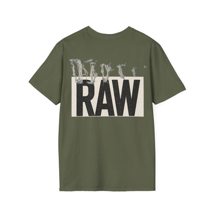RAW Unisex Softstyle T-Shirt - Casual Graphic Tee for Everyday Wear, Perfect for Gift Giving, Streetwear, Summer Outfits Printify