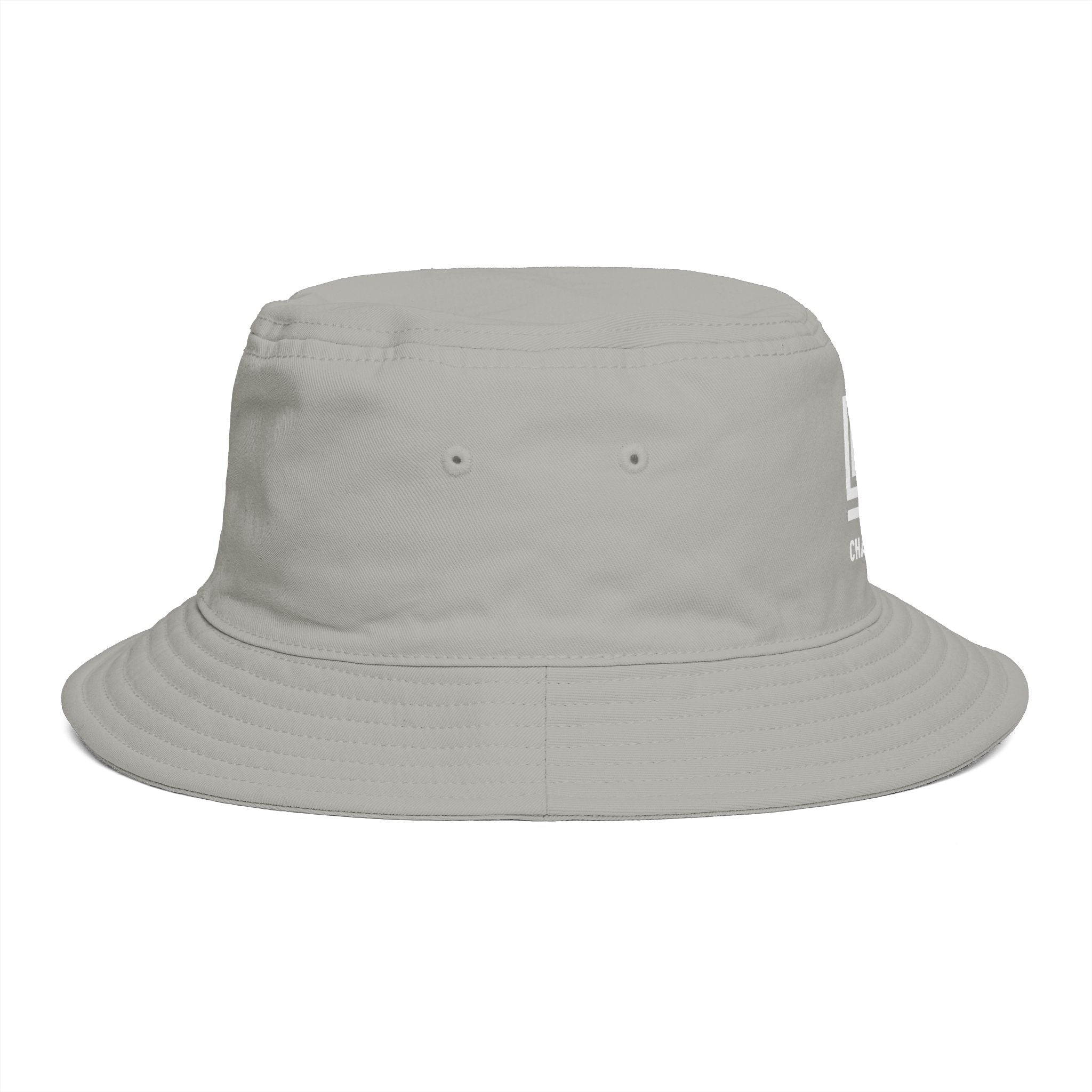 Channels Bucket Hat — Brown Casual Streetwear Sun Hat