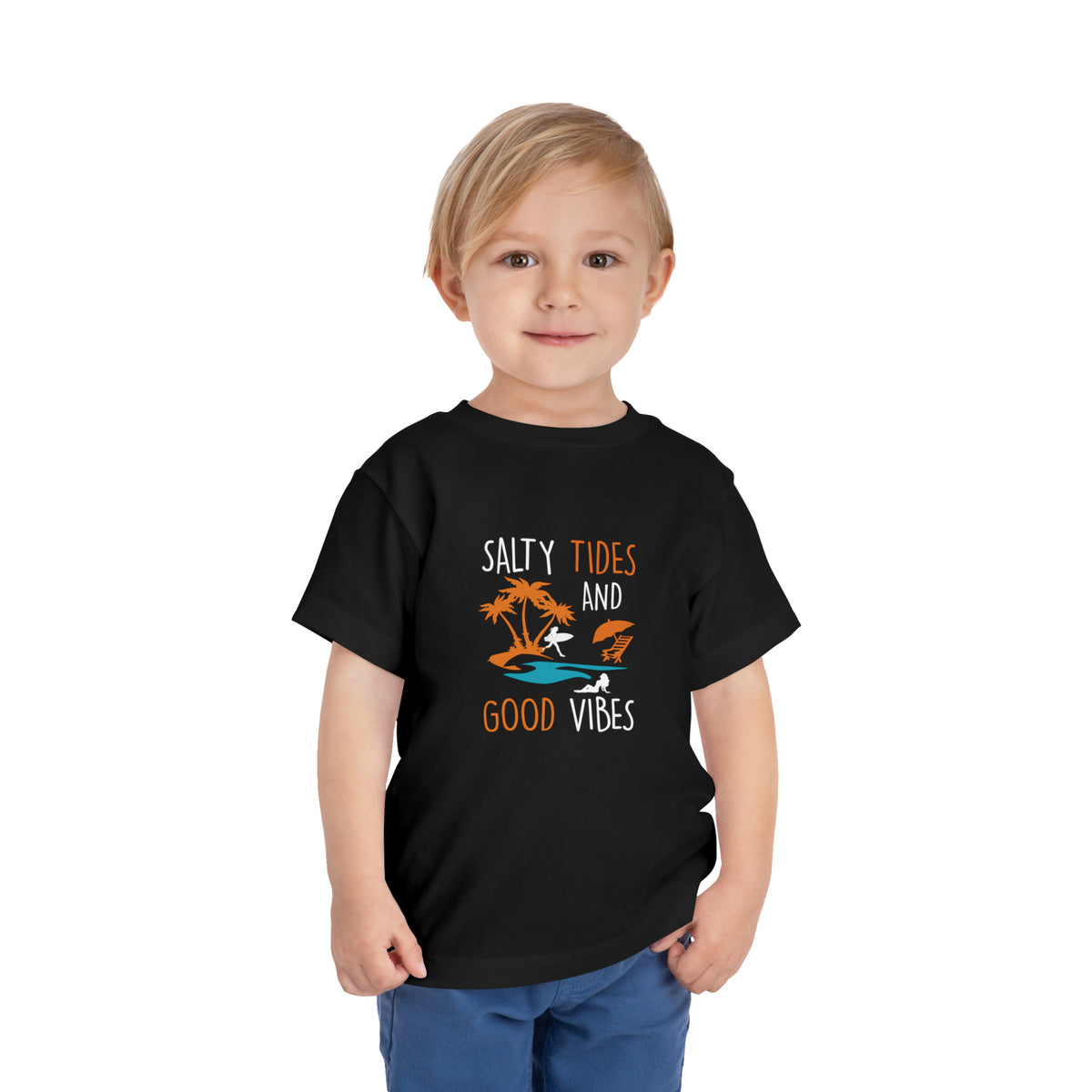 Salty Tides And Good Vibes Toddler Tee