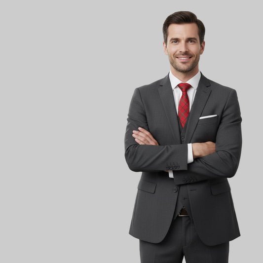 Plaid Necktie for Men Printify