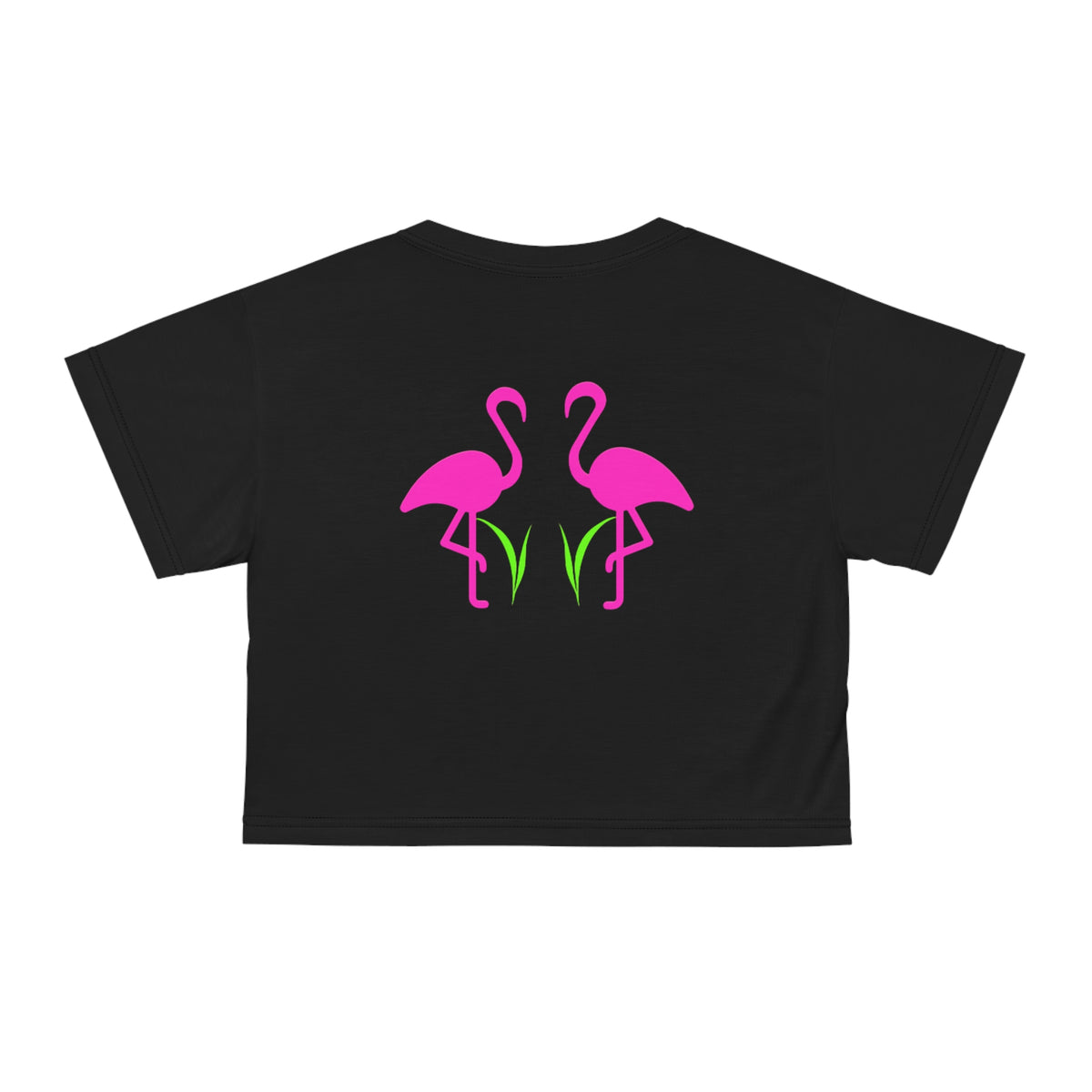 Flamingo Crop Tee - Fun Summer Fashion, Beachwear, Tropical Party Outfit, Gift for Her, Vacation Style