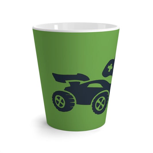 Vintage Car Racing Latte Mug, Off-Road Mug, Gift for Car Enthusiasts, Truck Lover's Coffee Cup, Funny Drinkware for Kids and Adults Printify