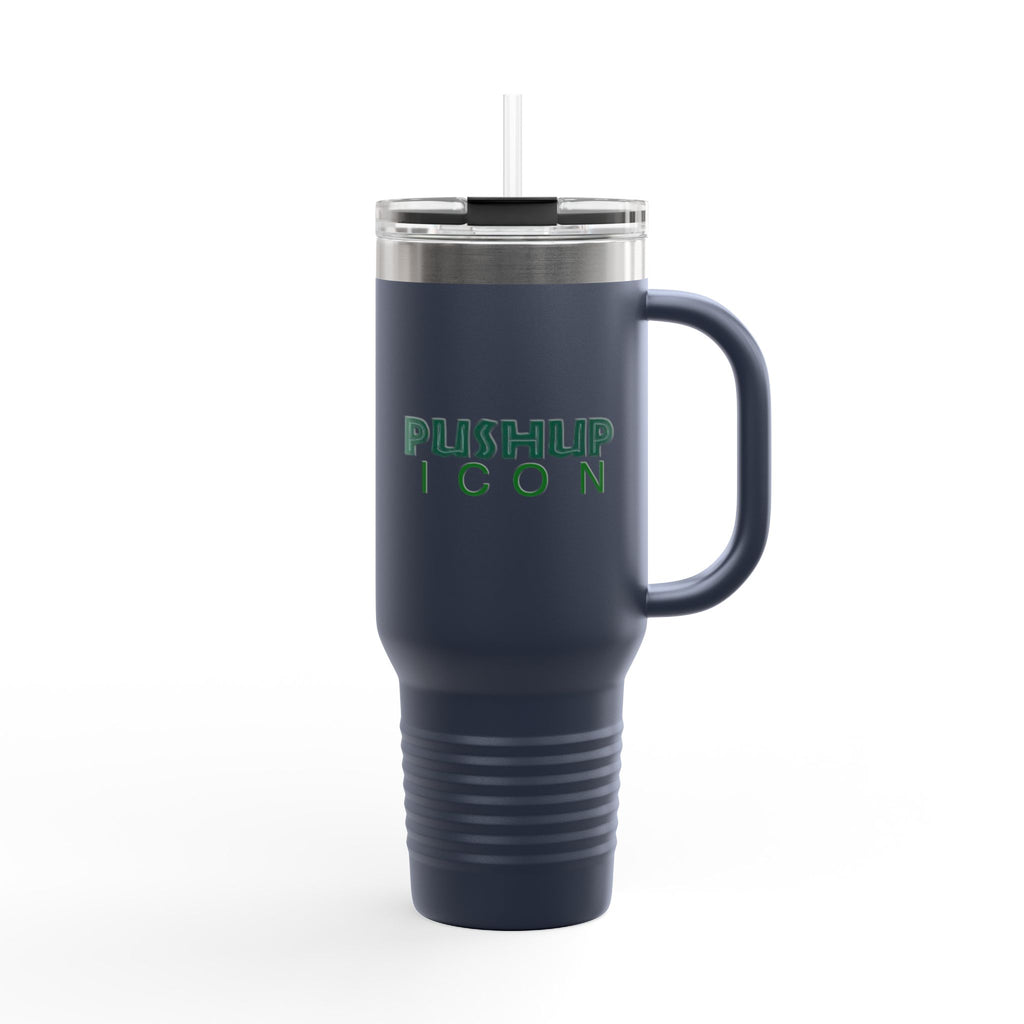 Inspirational Insulated Travel Mug - 40oz with Pushup Icon Design