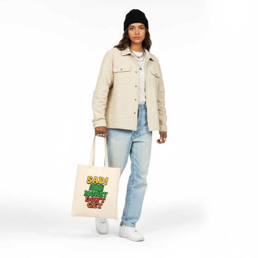 Money Quote Canvas Tote Bag |  Shopping Tote | Perfect Gift for Finance Lovers, Students, Birthdays, or Just Because Printify