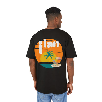 Oversize Tee Acid Washed Men's Graphic T-Shirt 'i lan'