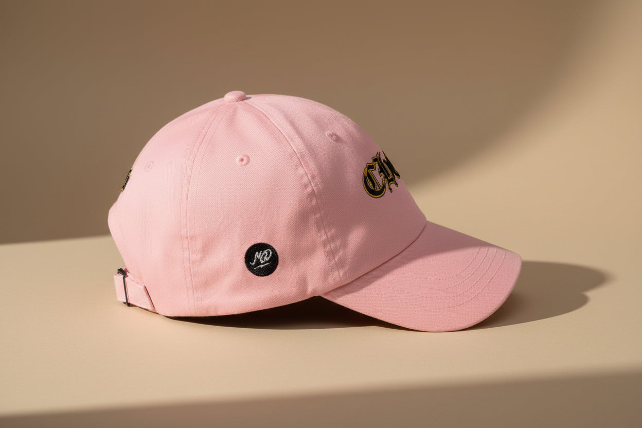 Dad Cap — 'CHOSÉ' Gold Gothic Embroidered Baseball Hat