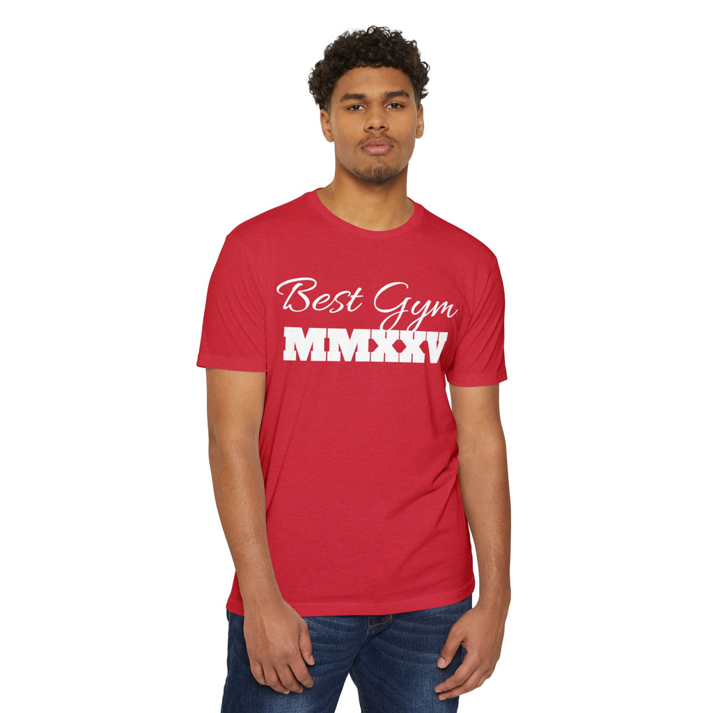 Best Gym Unisex CVC Jersey T-Shirt - Comfortable Fitness Apparel