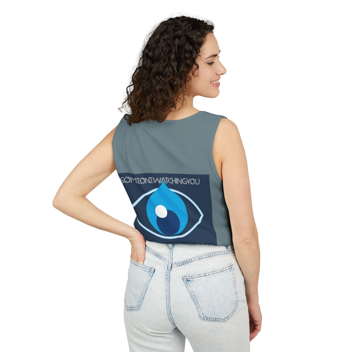 Tank Top Watching You Unisex Garment-Dyed