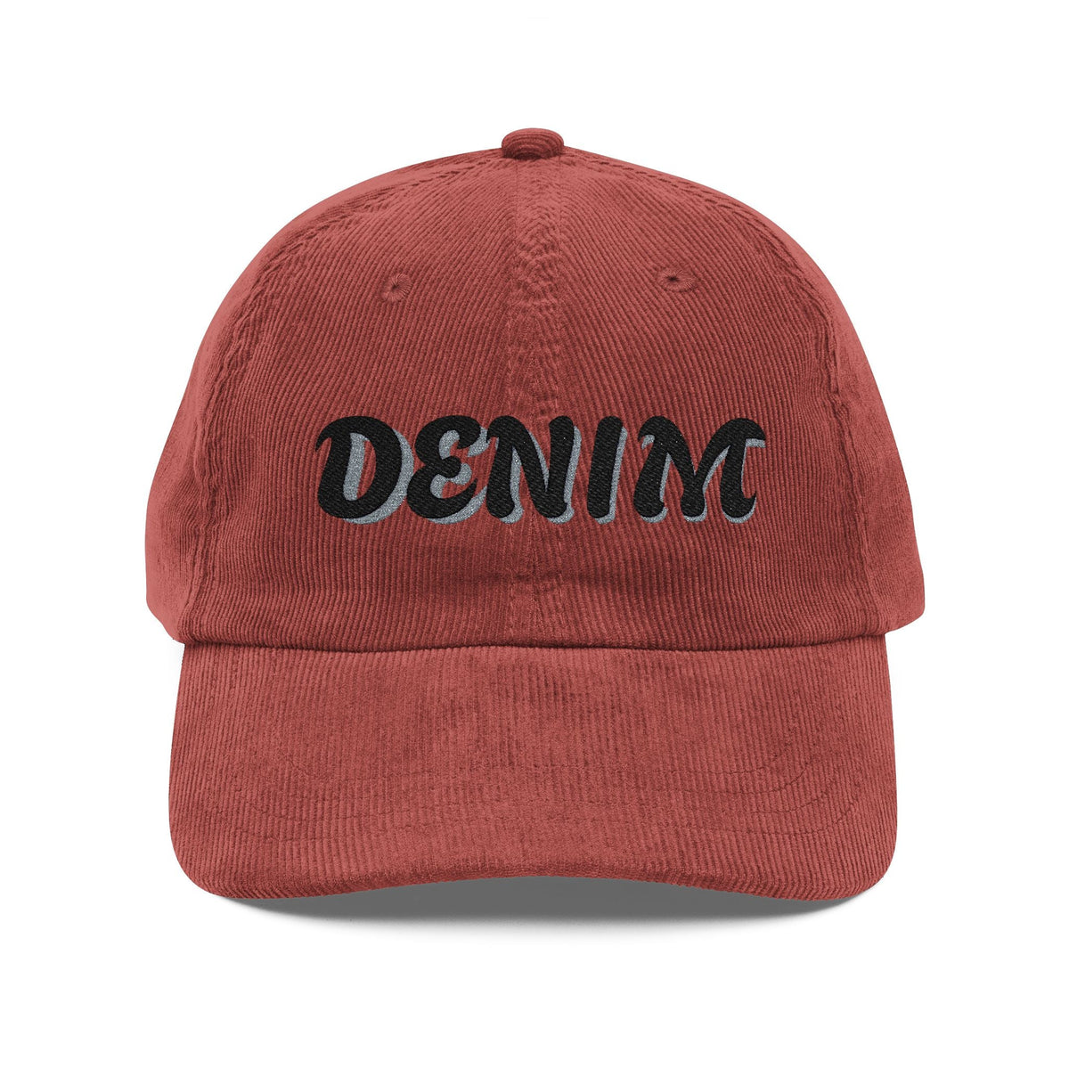 Embroidered Corduroy Cap Printify
