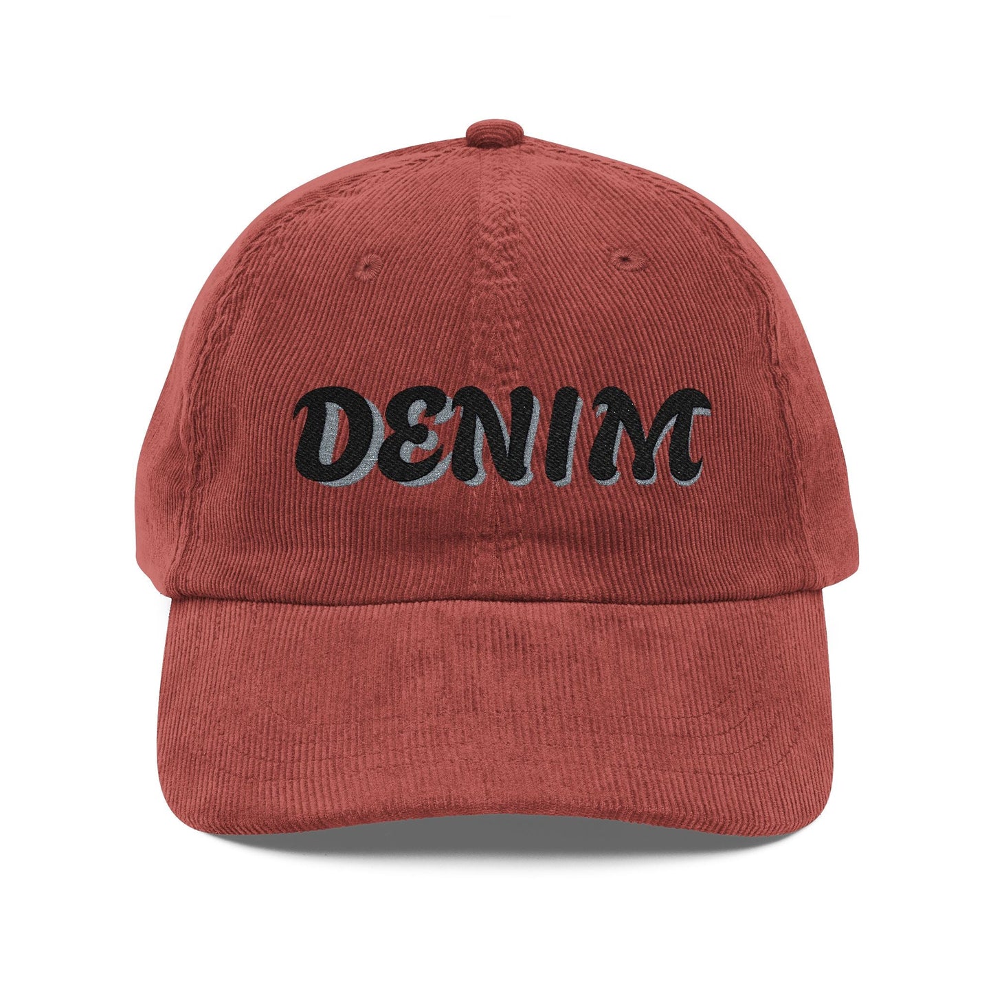 Embroidered Corduroy Cap Printify