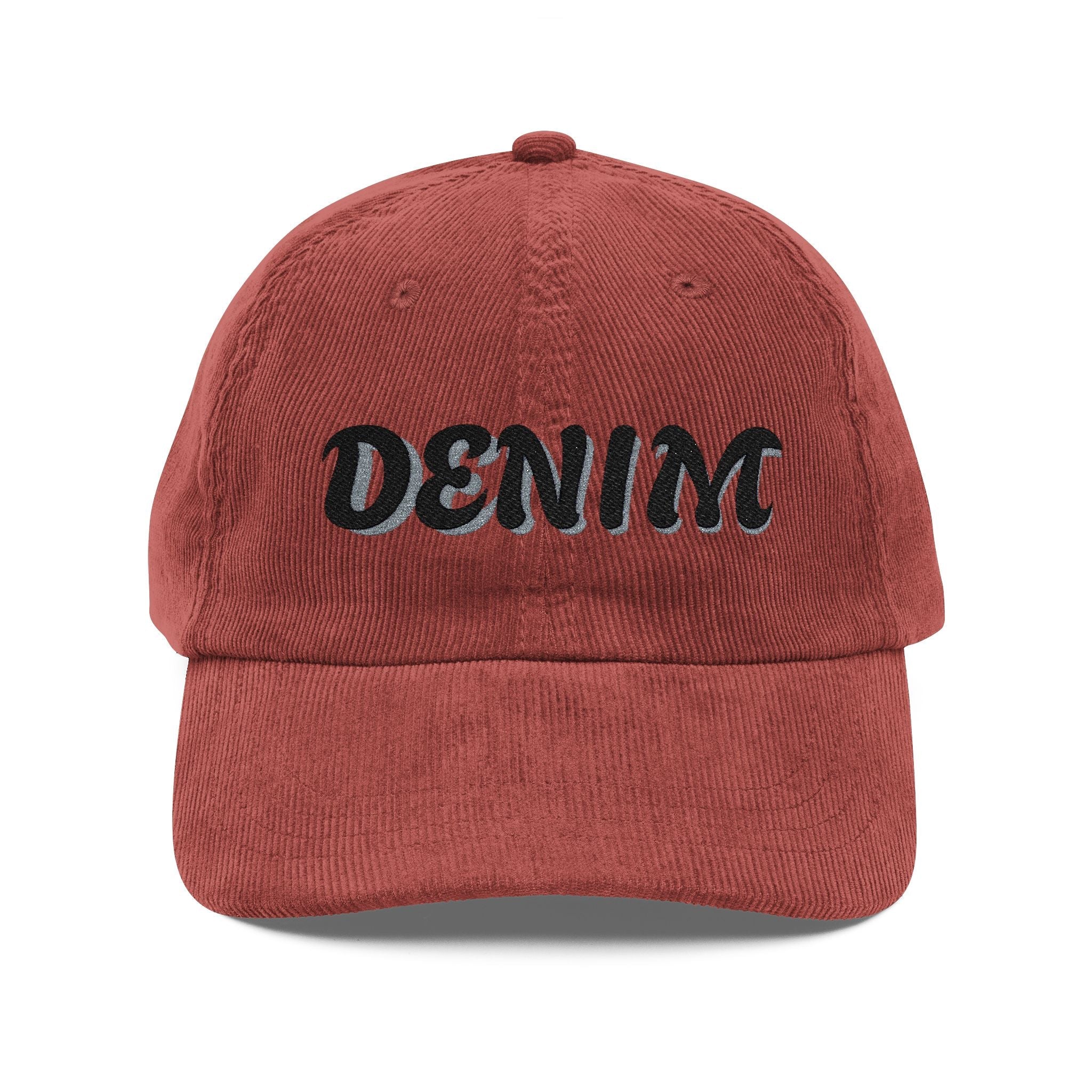 Embroidered Corduroy Cap Printify