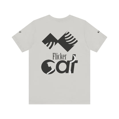 Flicker Cat Graphic Tee - Unisex Jersey Short Sleeve T-Shirt for Cat Lovers